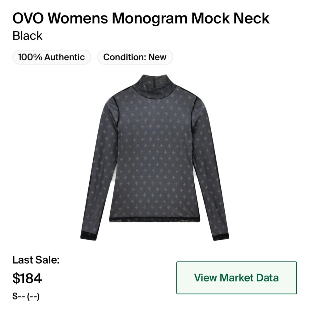 october’s very own ovo monogram mesh mockneck